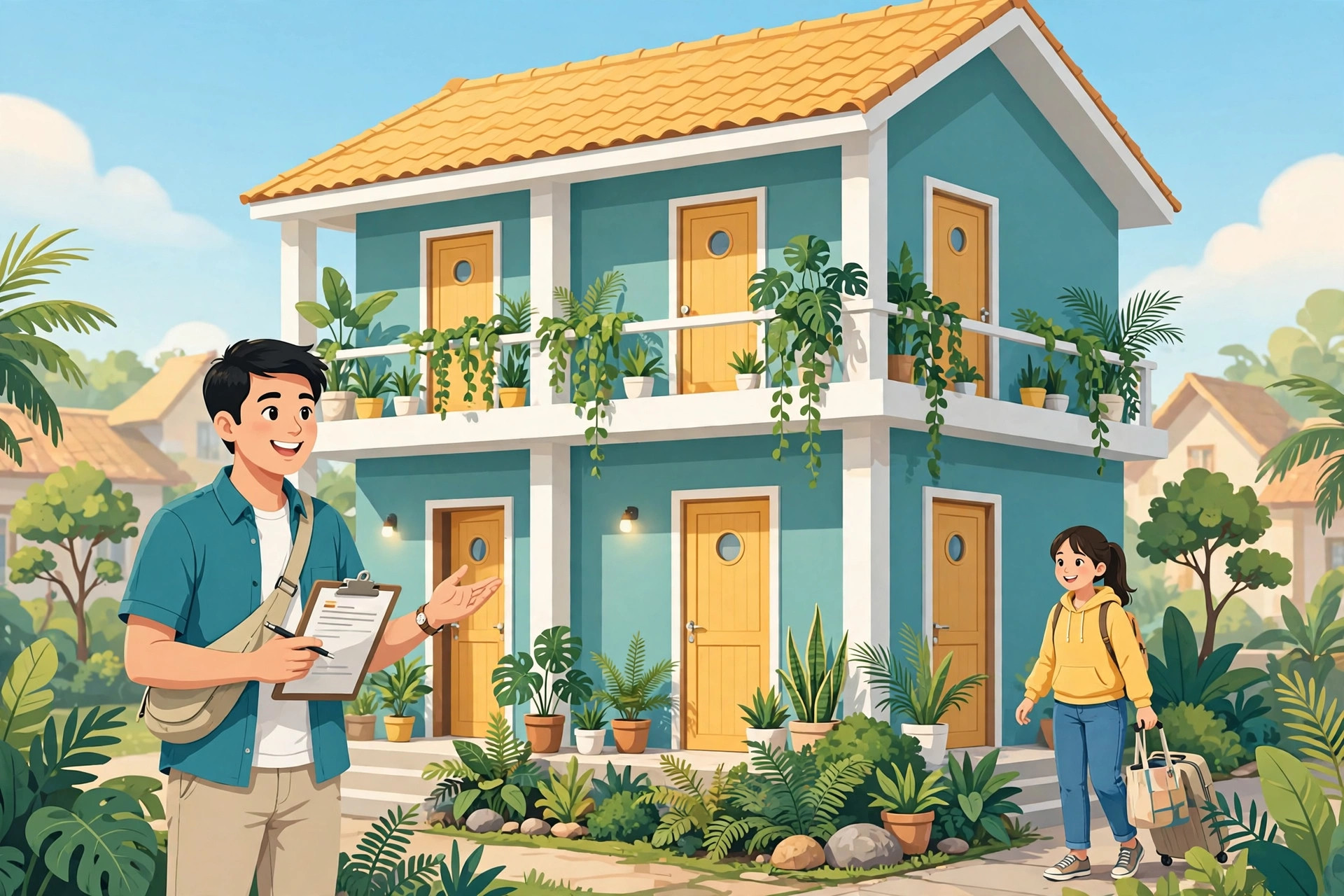 Ilustrasi panduan cara mengelola kos-kosan untuk pemula